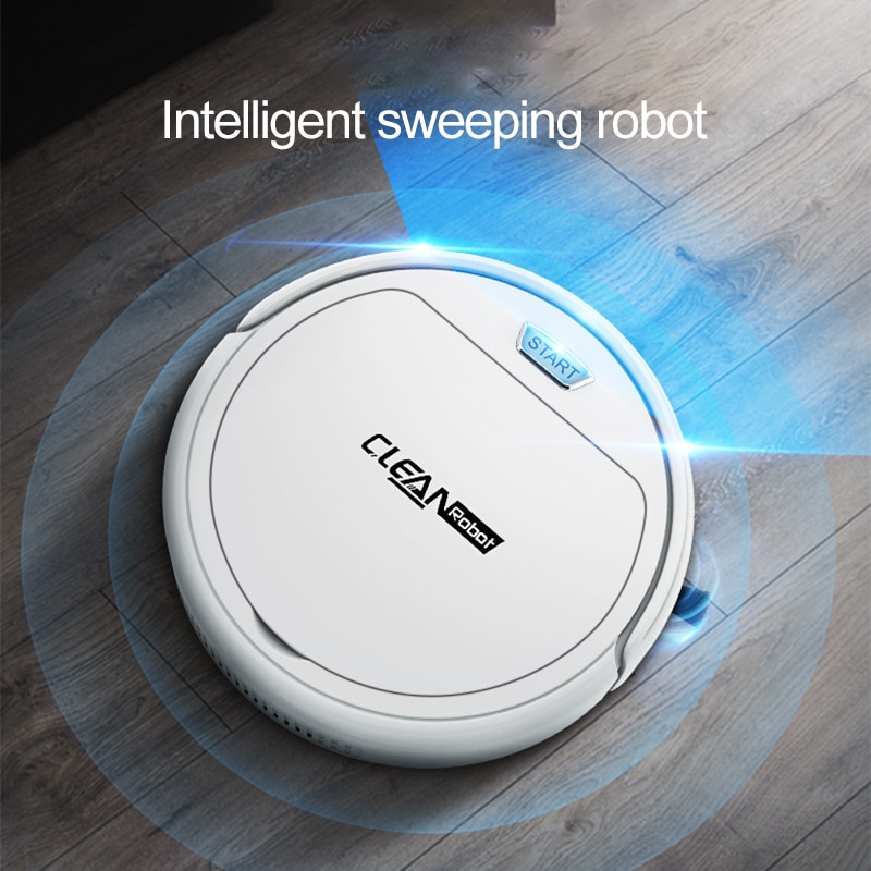 3 In 1 Robot Vacuum Cleaner USB Rechargeable Smart...