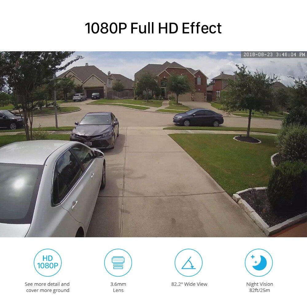 BESDER 2MP Full HD 1080P IP Camera Bullet Outdoor Waterproof...