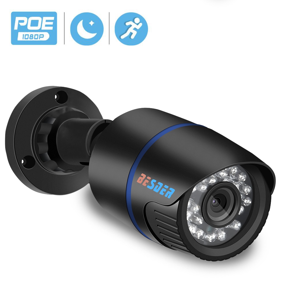 BESDER 2MP Full HD 1080P IP Camera Bullet Outdoor Waterproof...