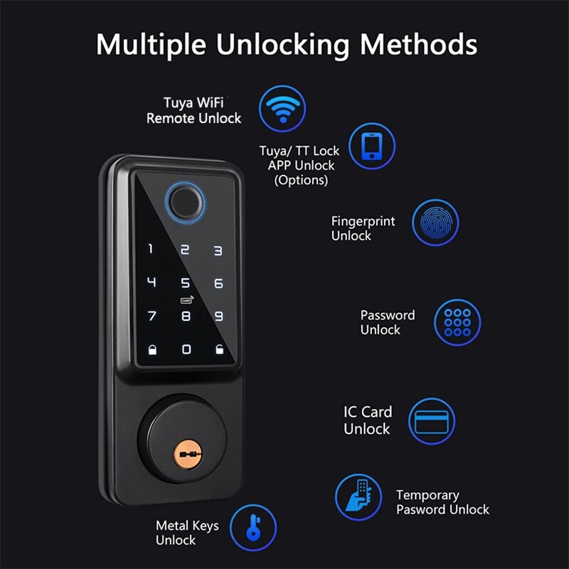 Smart Deadbolt Locks for Home Alexa Wifi Bluetooth...