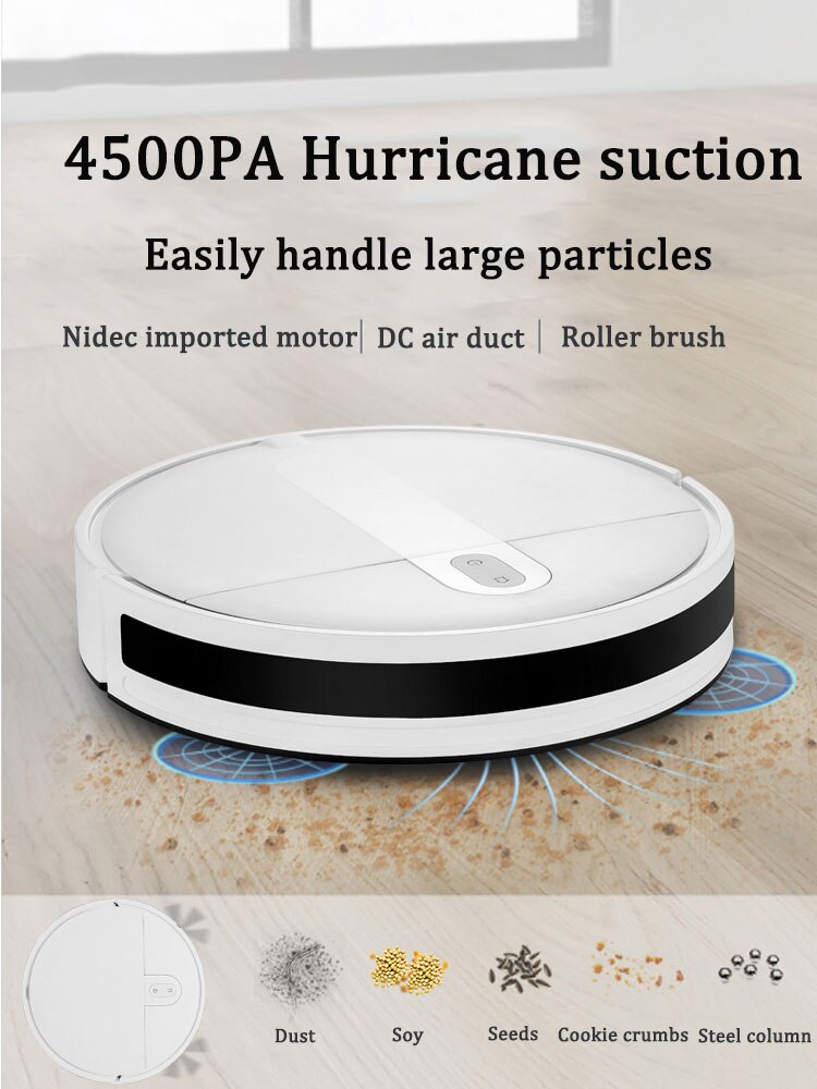 Smart Robot Vacuum Cleaner 4500PA Sweeping Machine...